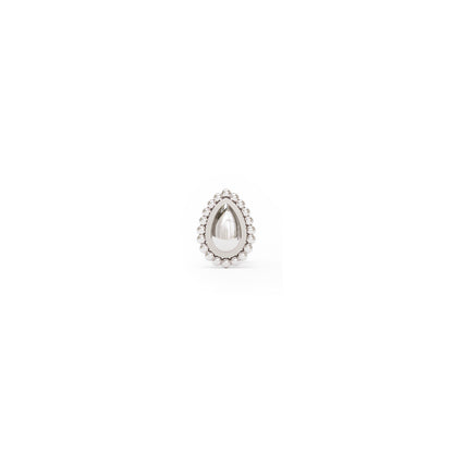 14K Gold Beaded Teardrop Threadless End