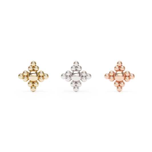 14K Gold Granule Threadless End