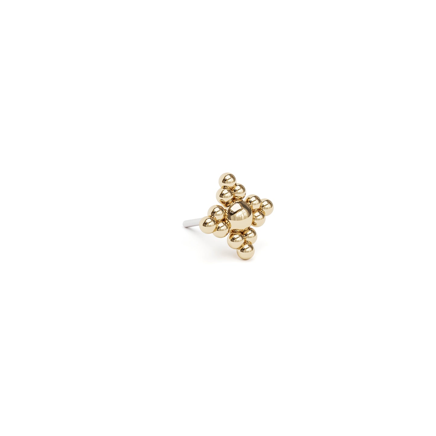 14K Gold Granule Threadless End