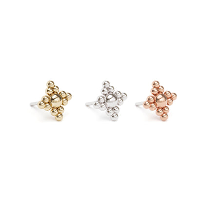 14K Gold Granule Threadless End