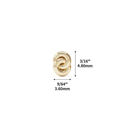 14K Gold Infinity Knot Threadless End