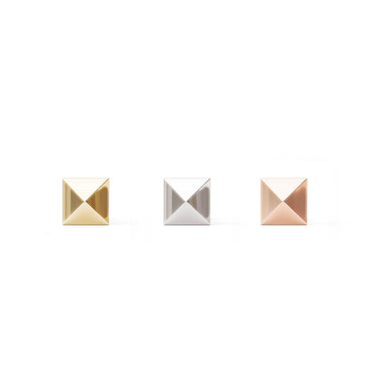 14K Gold Pyramid Threadless End