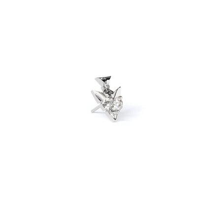 14K Gold Diamond Arrowhead Threadless End