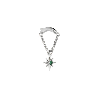 14K Gold Emerald Starburst Chain Threadless End