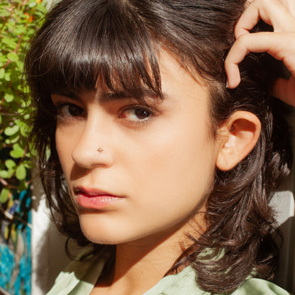 14K Gold Diamond Starburst Threadless End