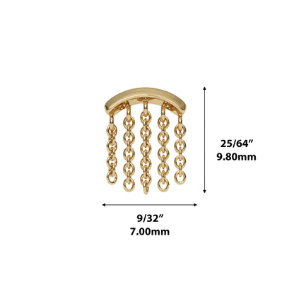 14K Gold Chandelier Chain Threadless End