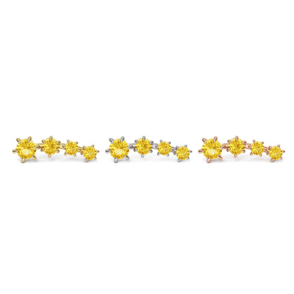 14K Gold Graduated Citrine Curved Threadless End