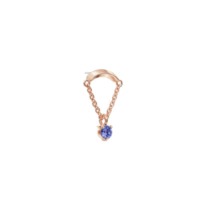 14K Gold Tanzanite Chain Threadless End
