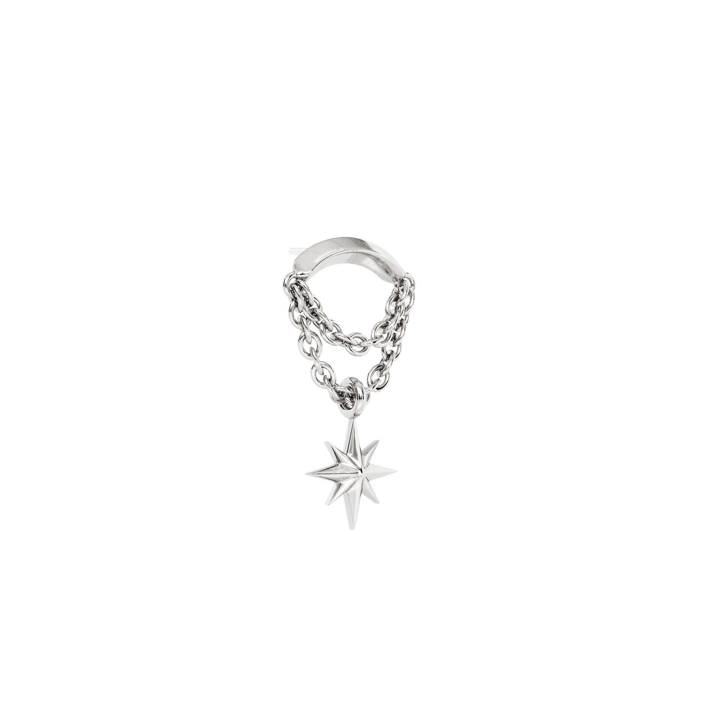 14K Gold Starburst Double Chain Threadless End