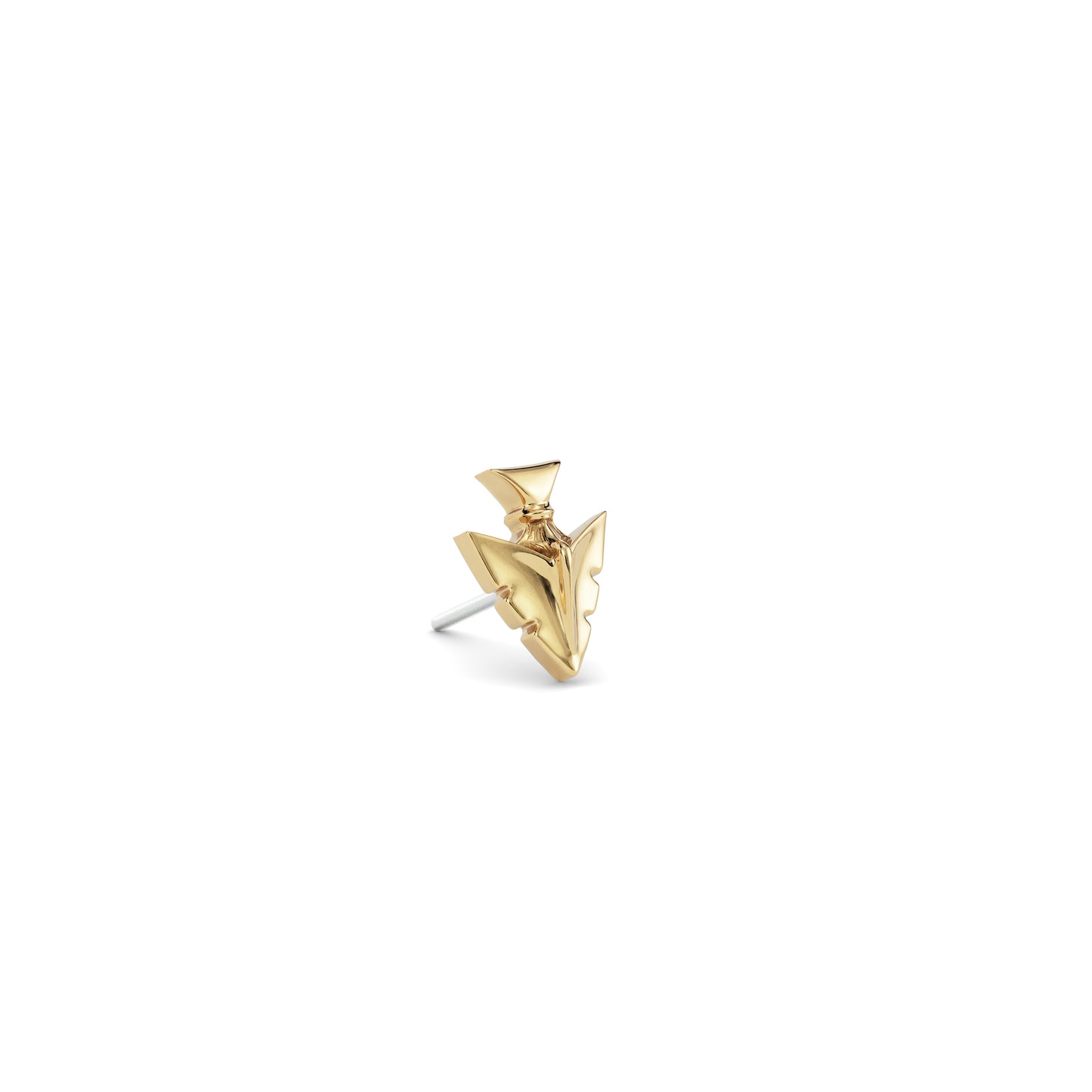 14K Gold Arrowhead Threadless End
