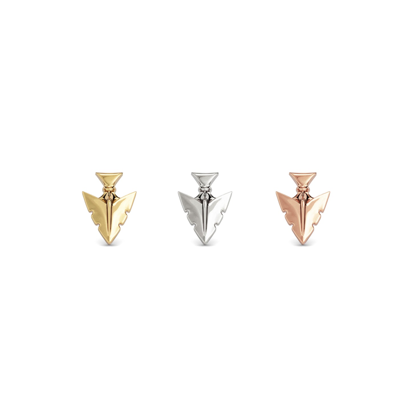 14K Gold Arrowhead Threadless End