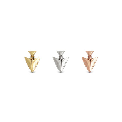 14K Gold Arrowhead Threadless End