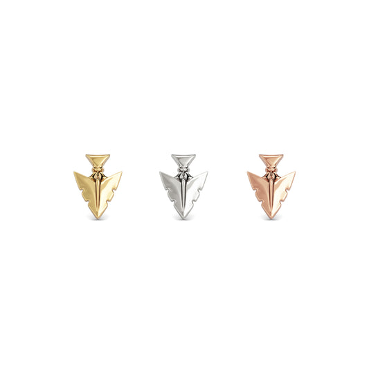 14K Gold Arrowhead Threadless End