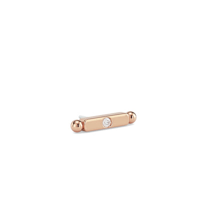 14K Gold Diamond Beam Threadless End