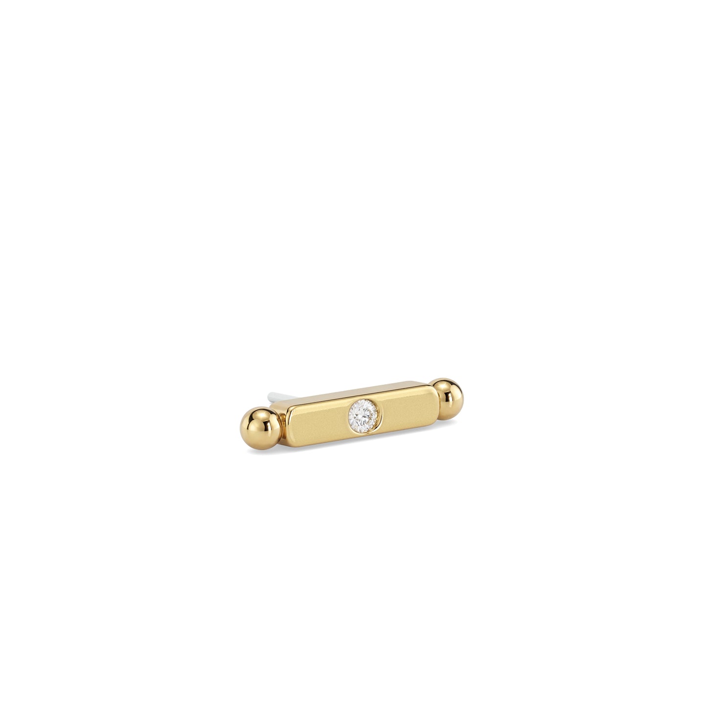 14K Gold Diamond Beam Threadless End