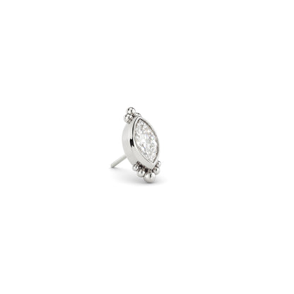 14K Gold Diamond Aura Threadless End