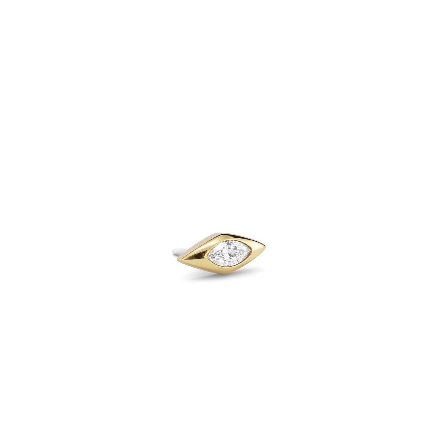 14K Gold Diamond Vela Threadless End