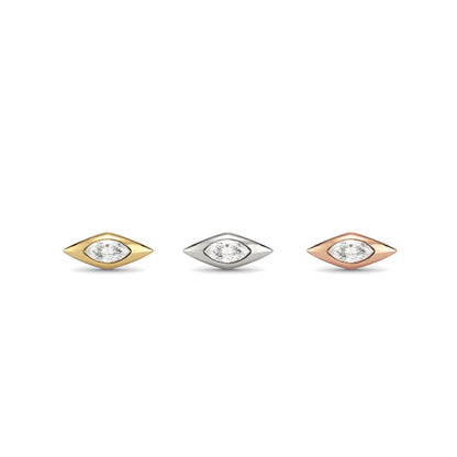14K Gold Diamond Vela Threadless End