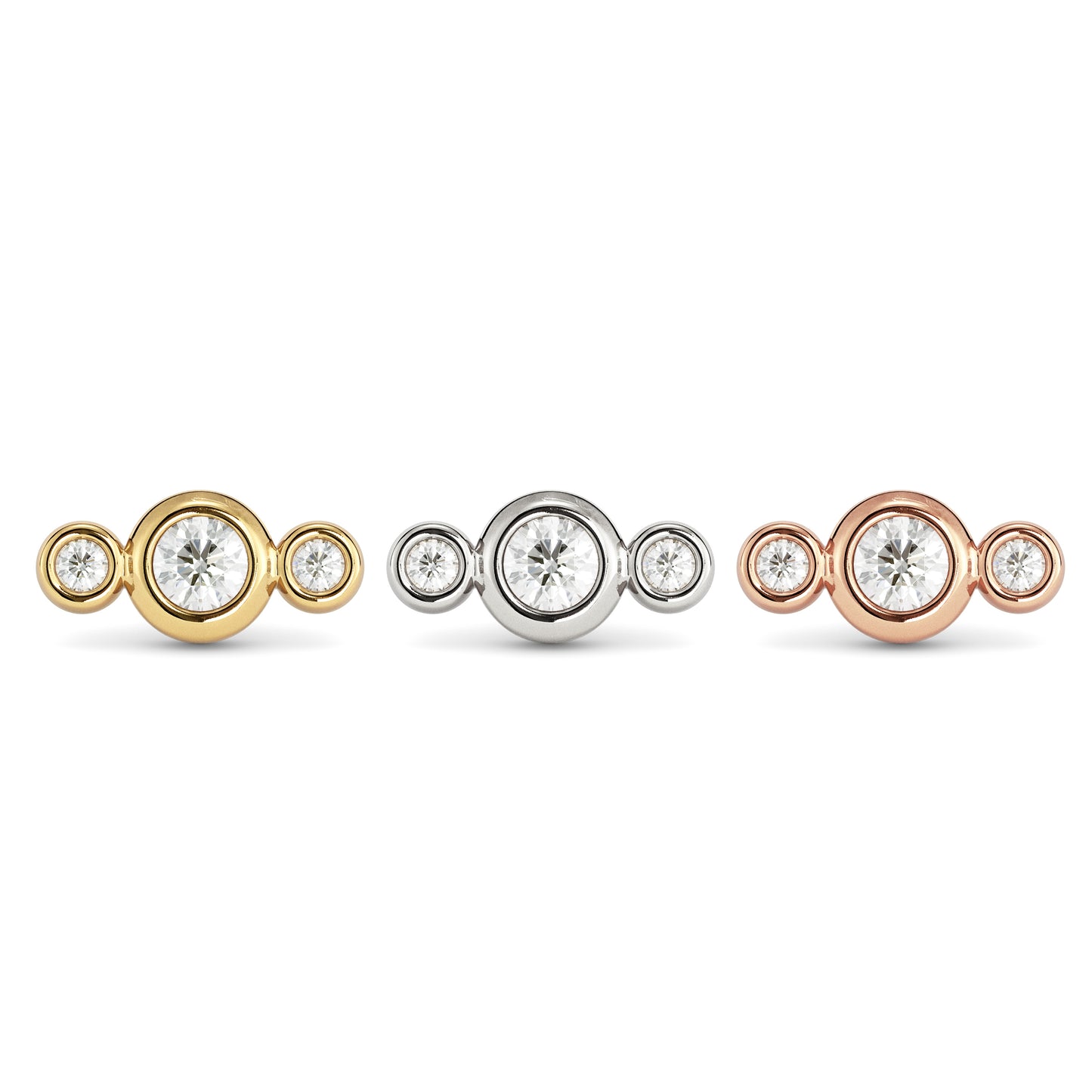 14K Gold Diamond Kaia Threadless End