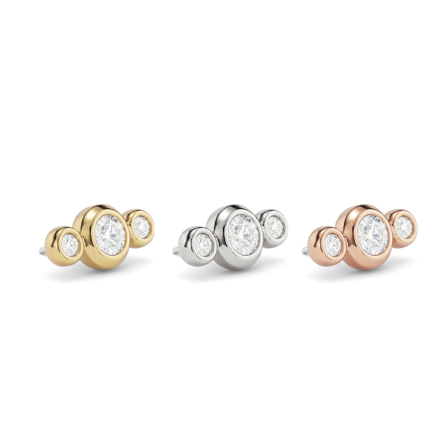 14K Gold Diamond Kaia Threadless End