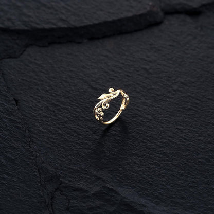 Solid Gold Leaf Seamless Hoop