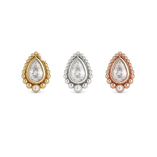 14K Gold Diamond Solara Threadless End