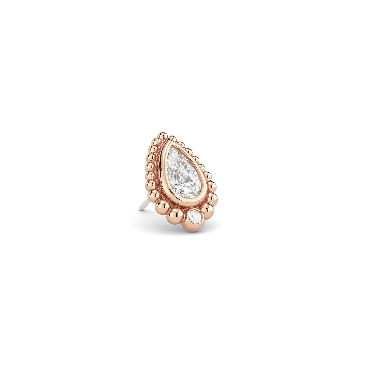14K Gold Diamond Solara Threadless End