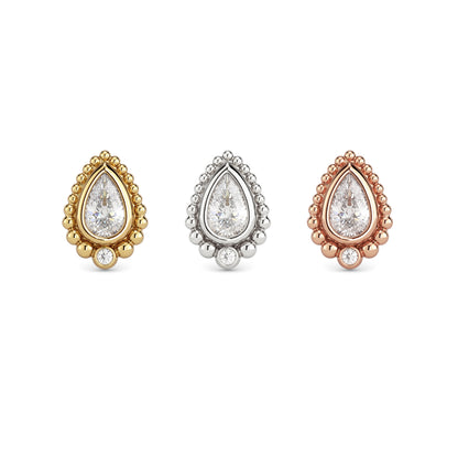 14K Gold Diamond Solara Threadless End
