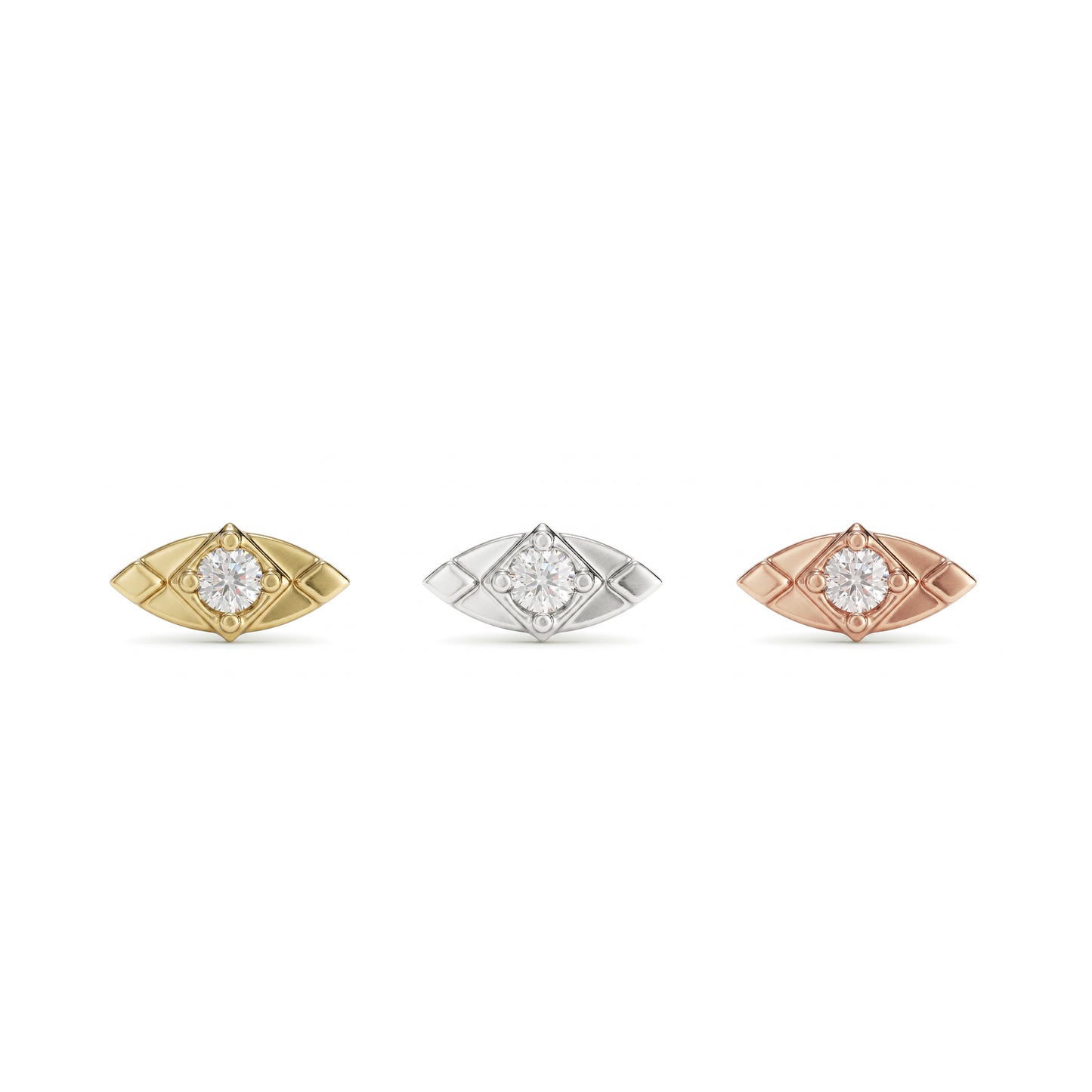 14K Gold Diamond Elara Threadless End