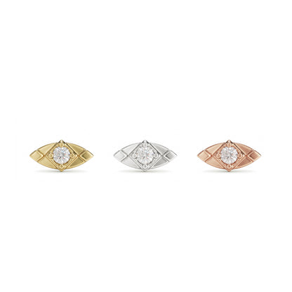 14K Gold Diamond Elara Threadless End