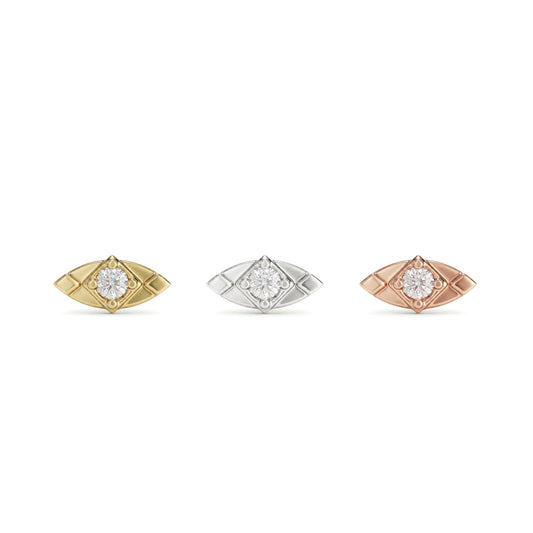 14K Gold Diamond Elara Threadless End