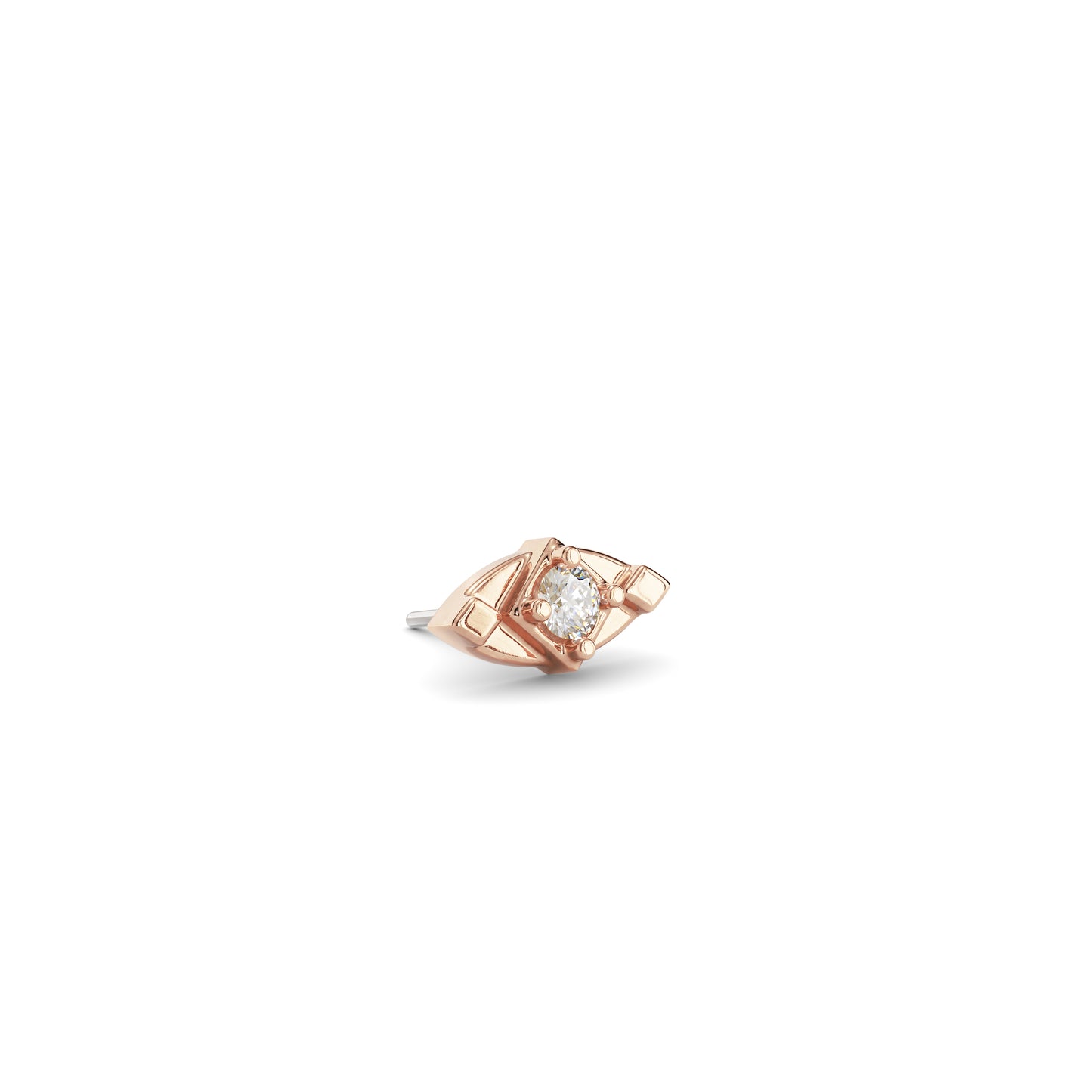 14K Gold Diamond Elara Threadless End