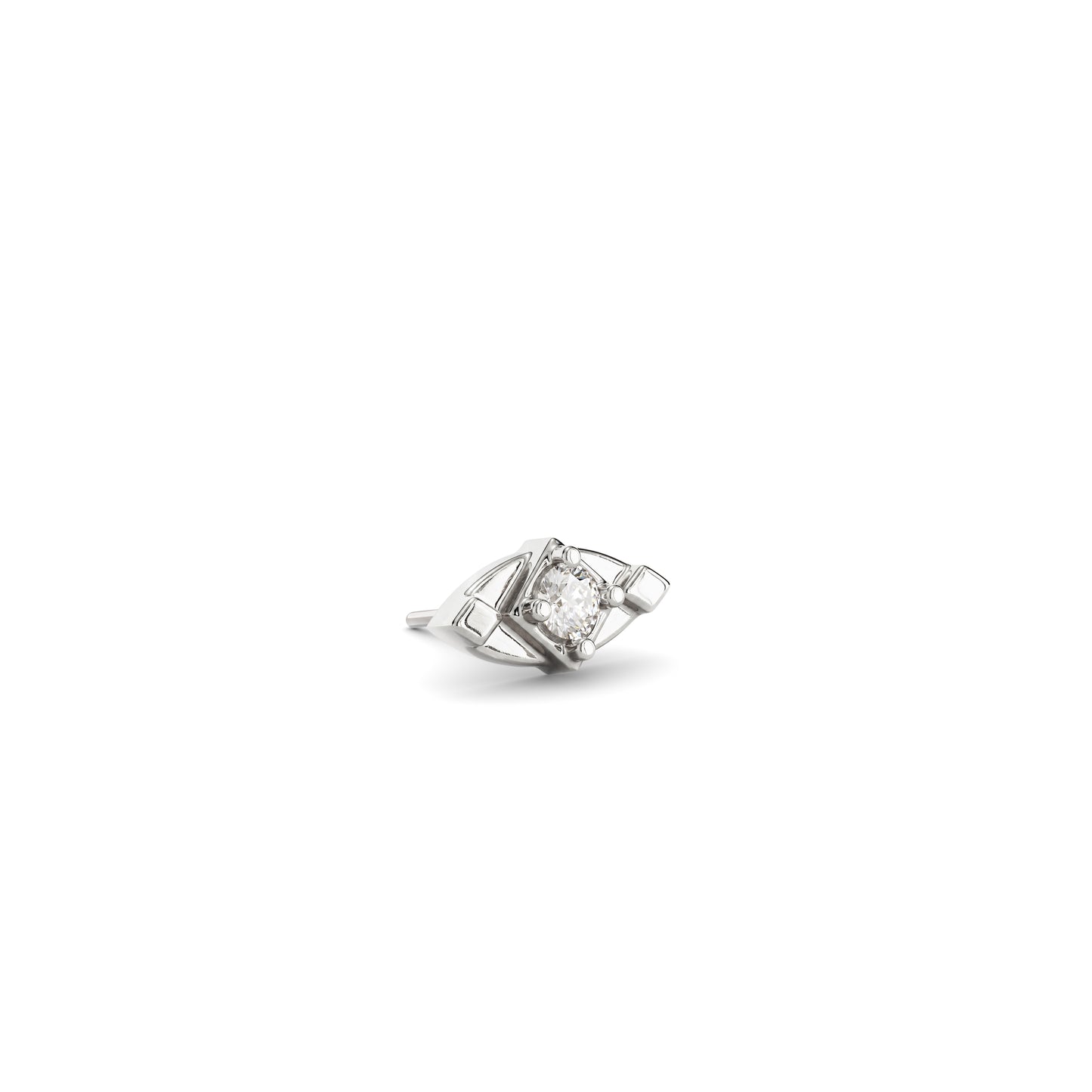 14K Gold Diamond Elara Threadless End