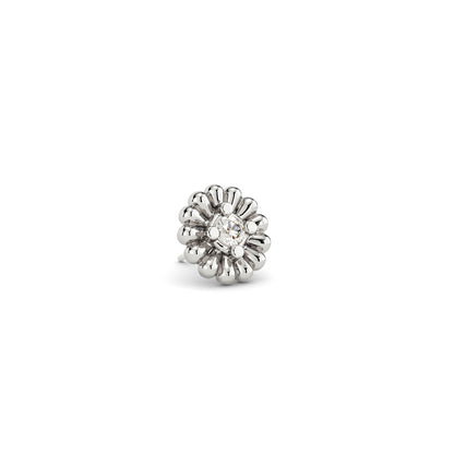 14K Gold Diamond Camellia Threadless End