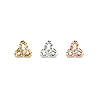 14K Gold Diamond Tria Threadless End