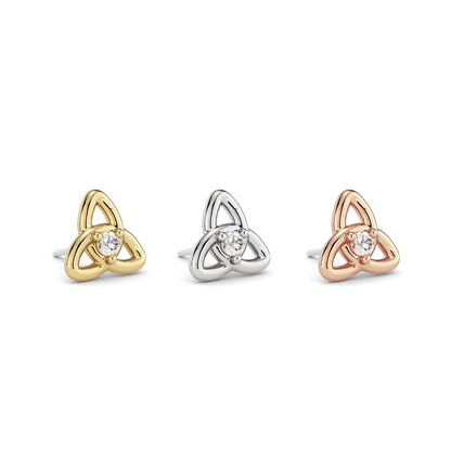 14K Gold Diamond Tria Threadless End