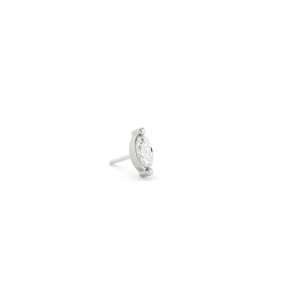 14K Gold Marquise Diamond Threadless End