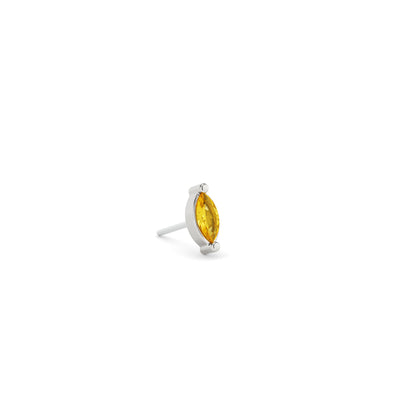 14K Gold Marquise Citrine Threadless End