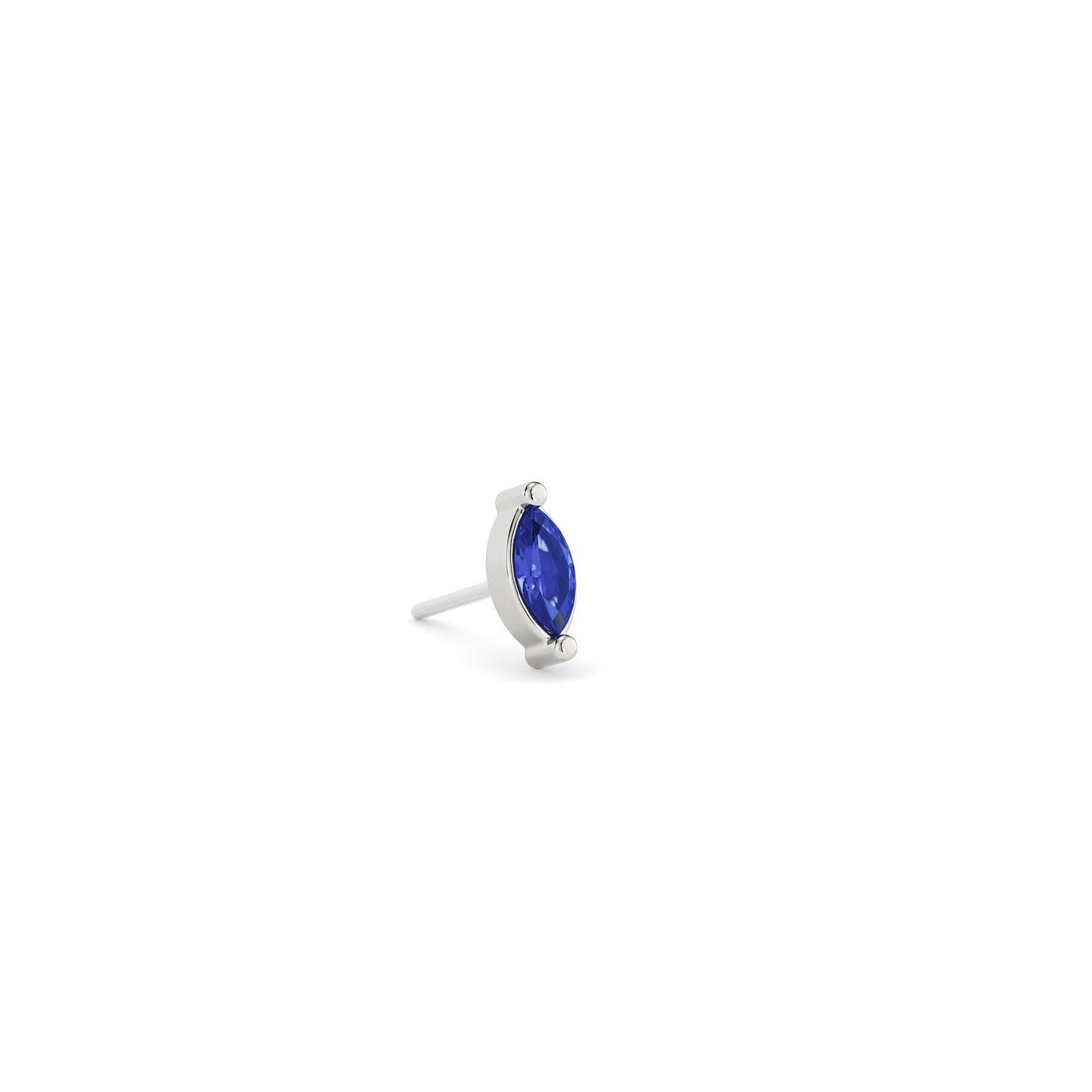 14K Gold Marquise Sapphire Threadless End
