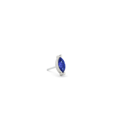 14K Gold Marquise Sapphire Threadless End