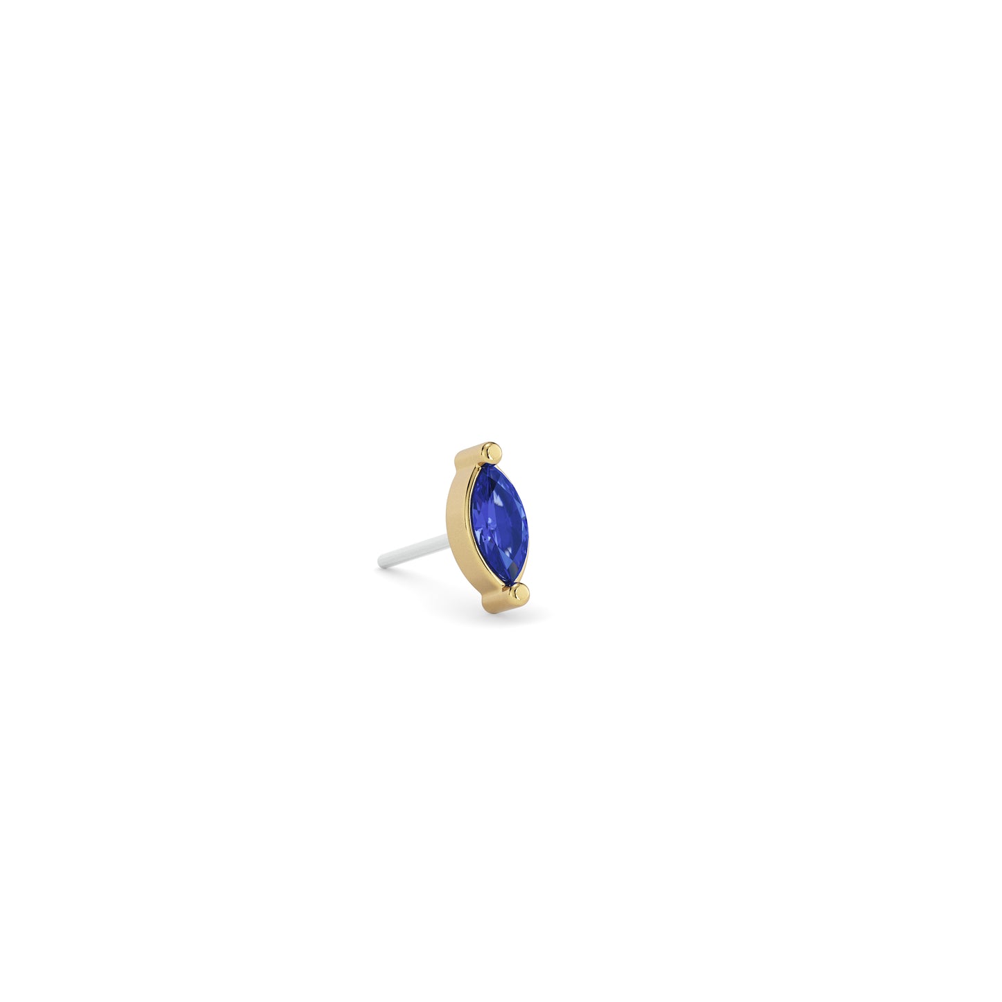 14K Gold Marquise Sapphire Threadless End