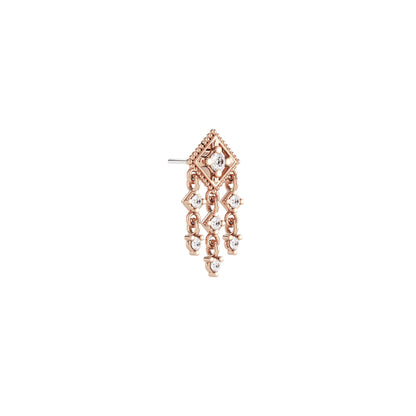 14K Gold Diamond Cleo Threadless End