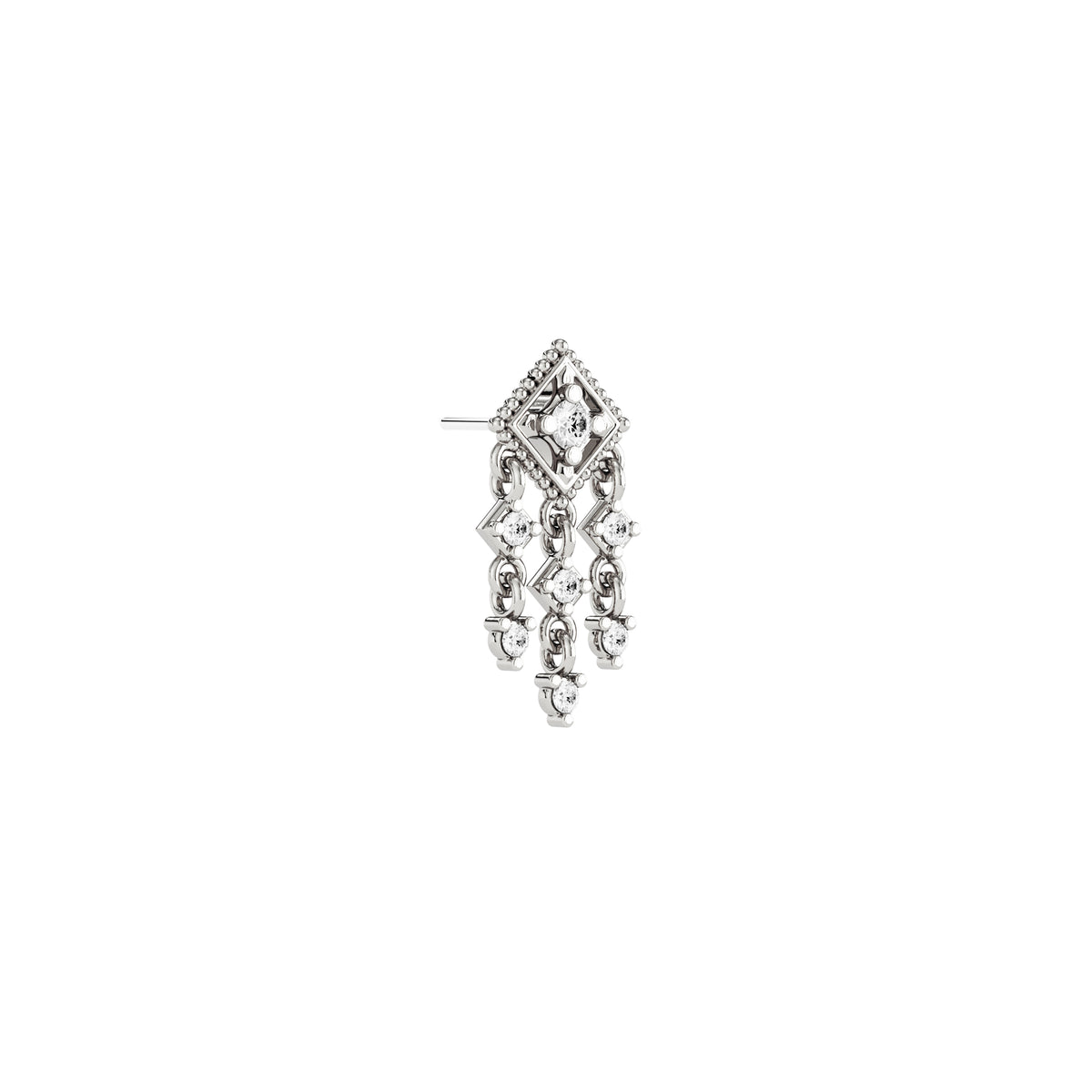 14K Gold Diamond Cleo Threadless End