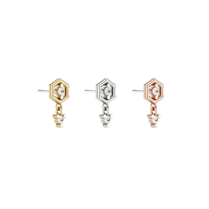 14K Gold Diamond Elio Threadless End