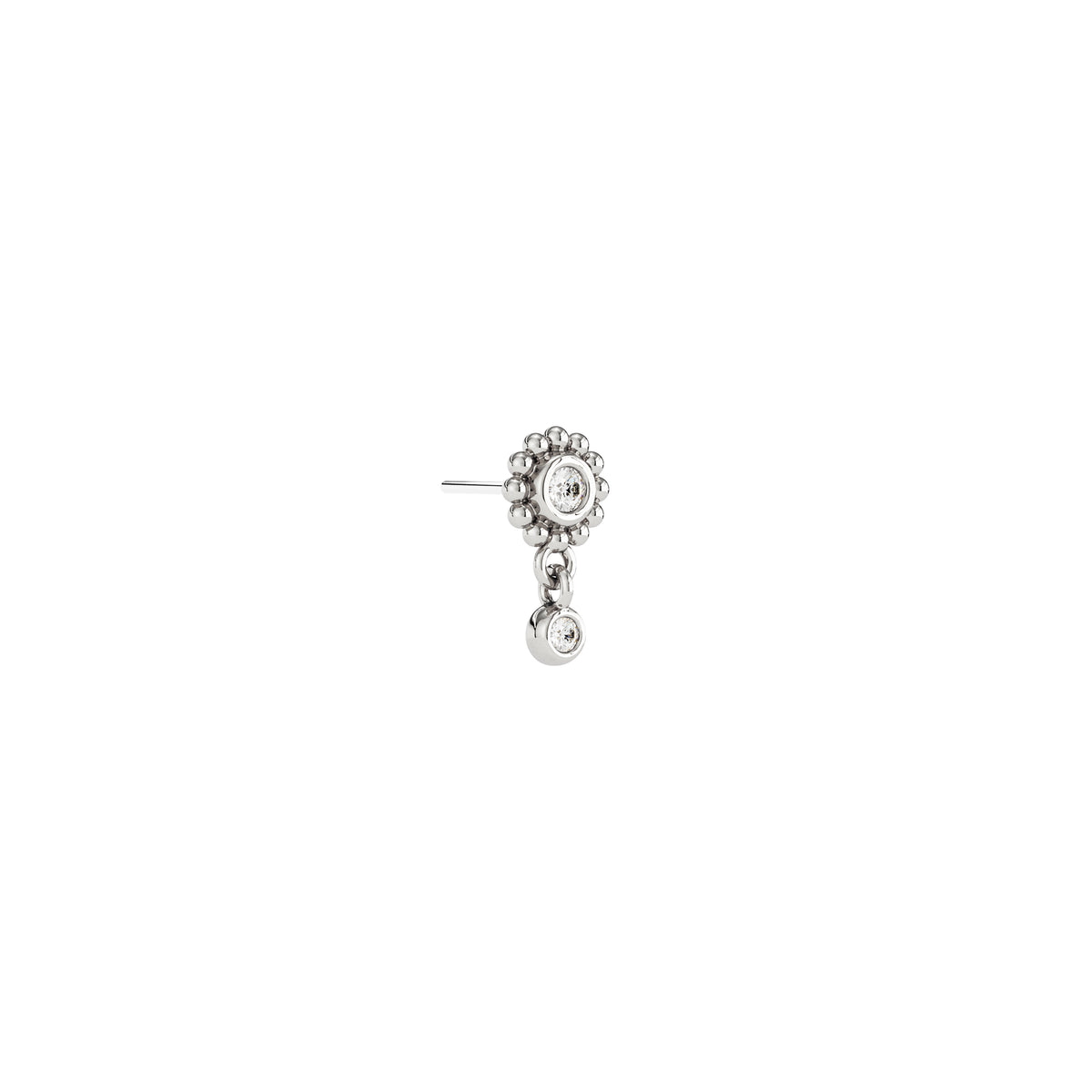 14K Gold Diamond Sol Threadless End