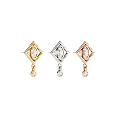 14K Gold Diamond Soren Threadless End