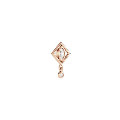 14K Gold Diamond Soren Threadless End
