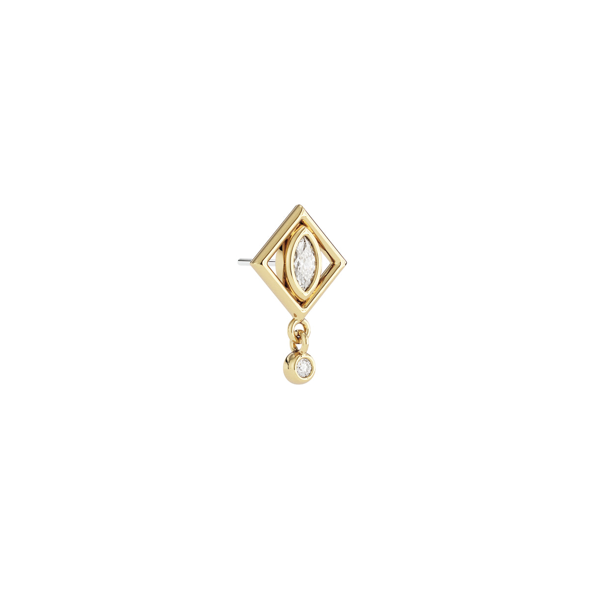 14K Gold Diamond Soren Threadless End