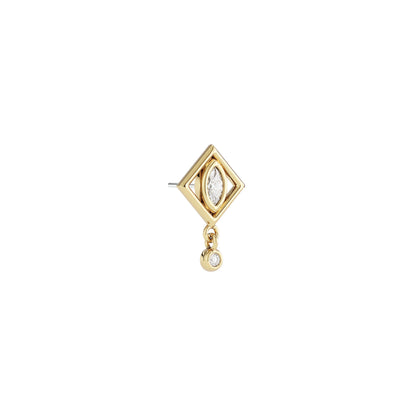 14K Gold Diamond Soren Threadless End