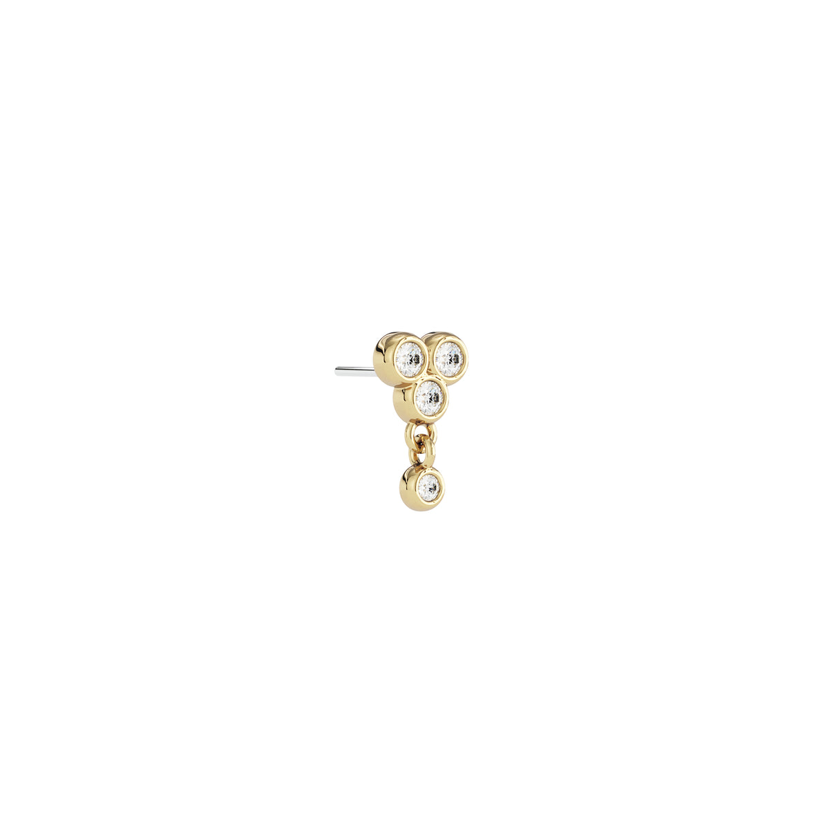 14K Gold Diamond Esme Threadless End